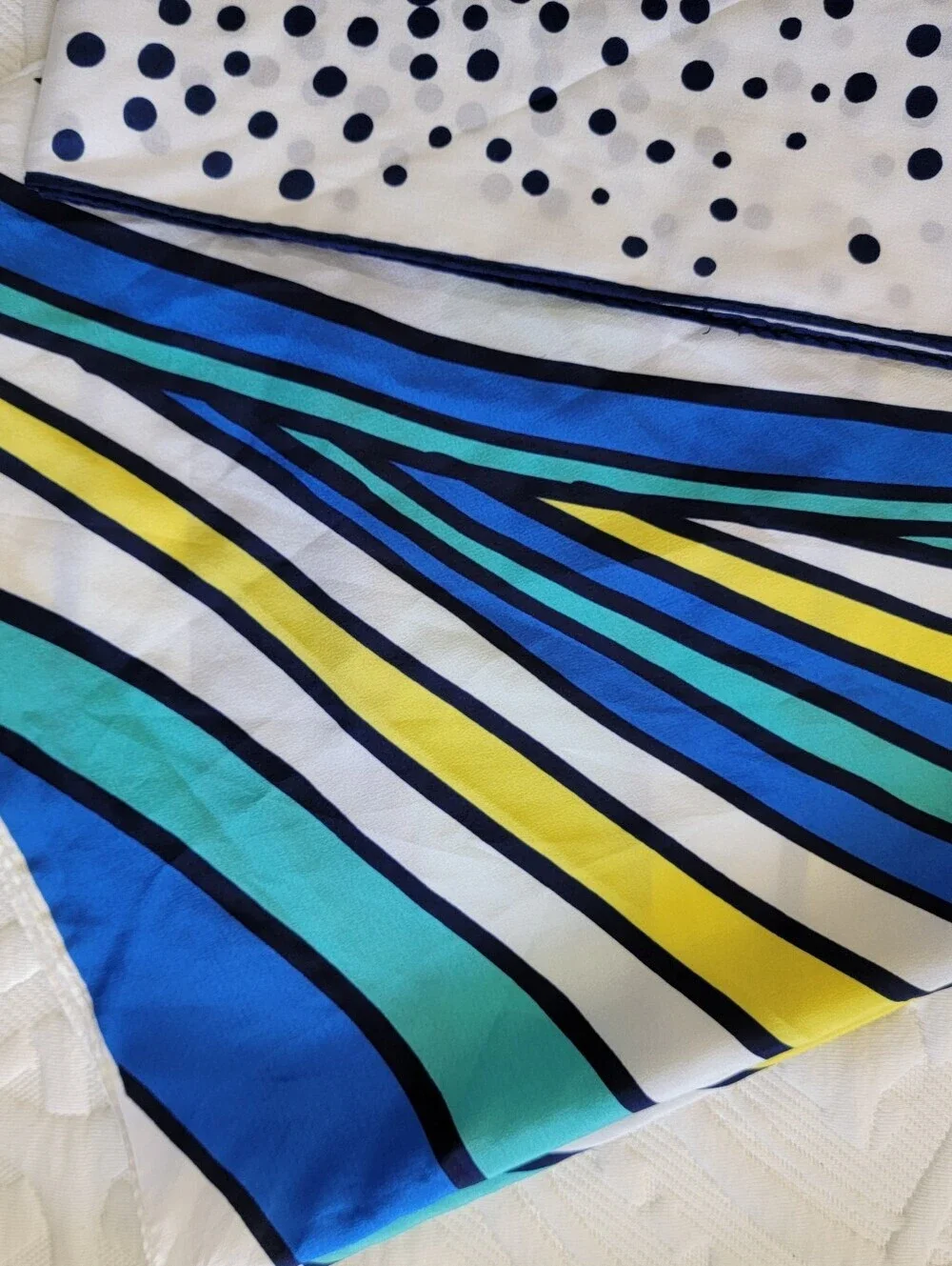 Pair Of Vintage VANA 100% Silk Scarves Colorful Abstract 1 Rectangle 1 Square